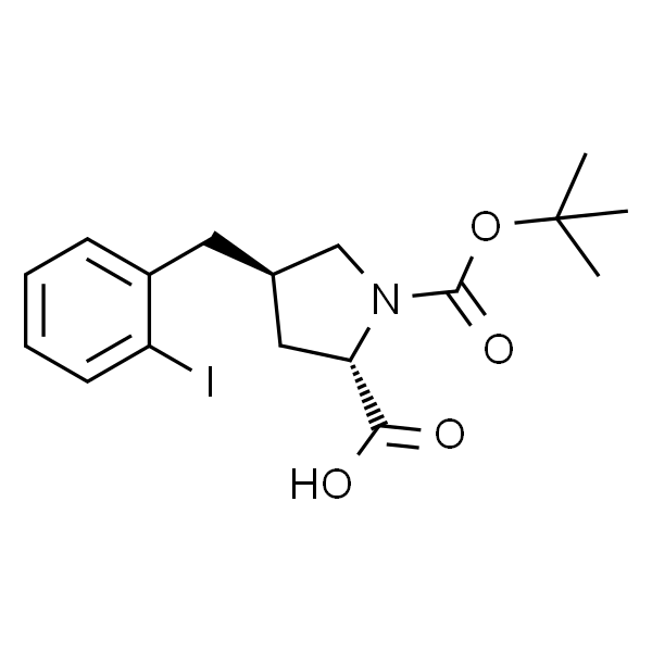 (2S,4R)-1-(叔丁氧基羰基)-4-(2-碘苄基)吡咯烷-2-甲酸